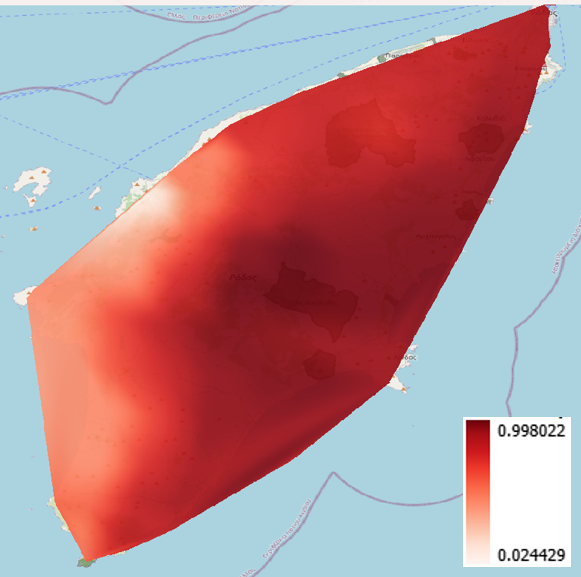 Fire risk on Rhodes island.